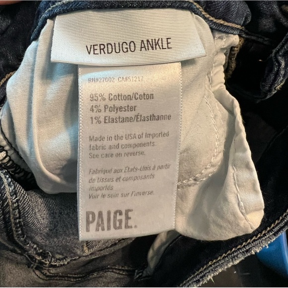 PAIGE Distressed Verdugo Ankle Skinny Jeans / US 27 - Picture 12 of 12